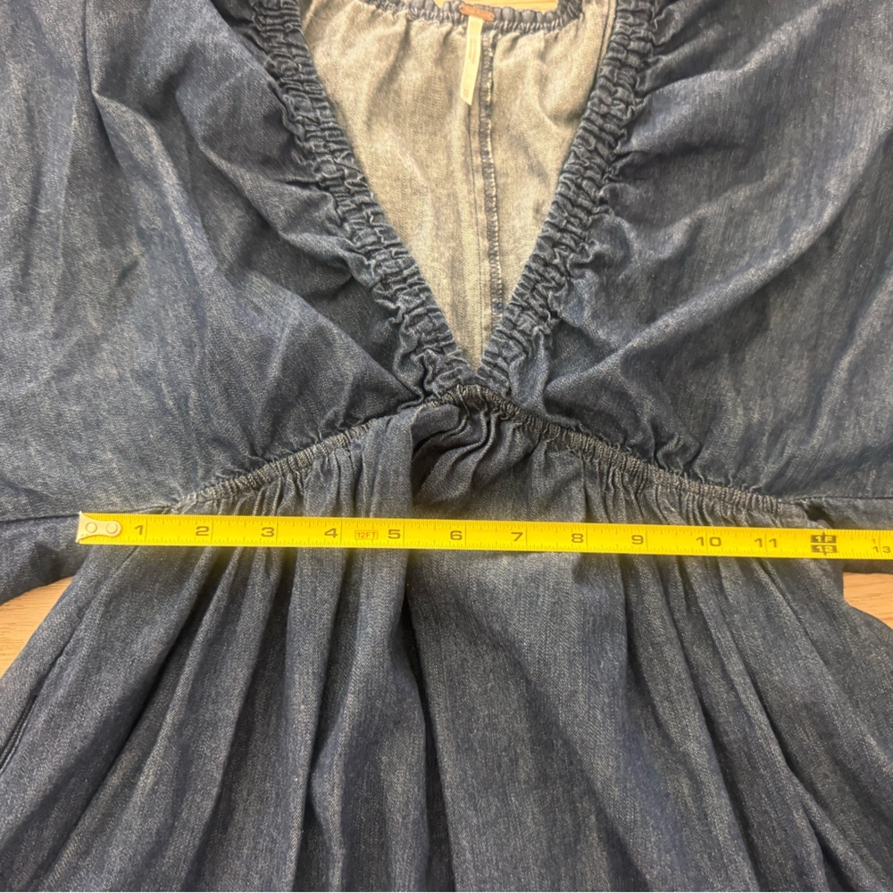 Free People Portia Denim Mini dress size XS - Picture 9 of 11